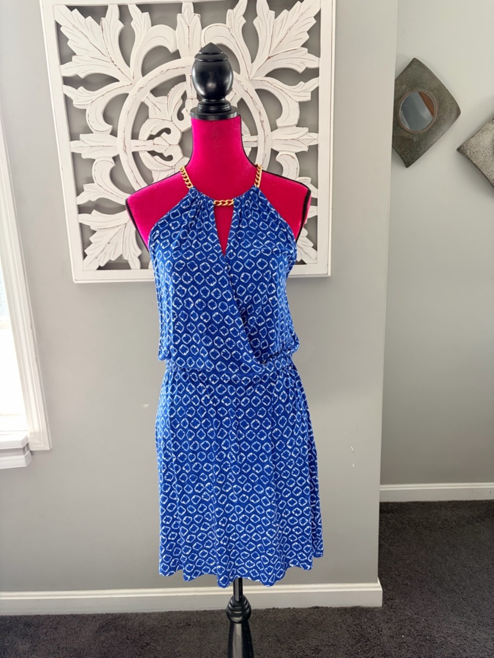 Michael Kors Blue Pattern Dress – M